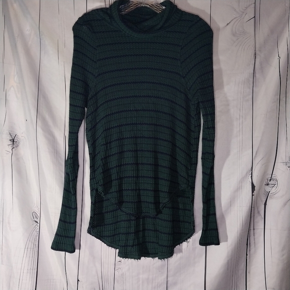 We The Free/ Free People Kristina Drippy Thermal Sweater With Raw Edges Size XS - Picture 1 of 13